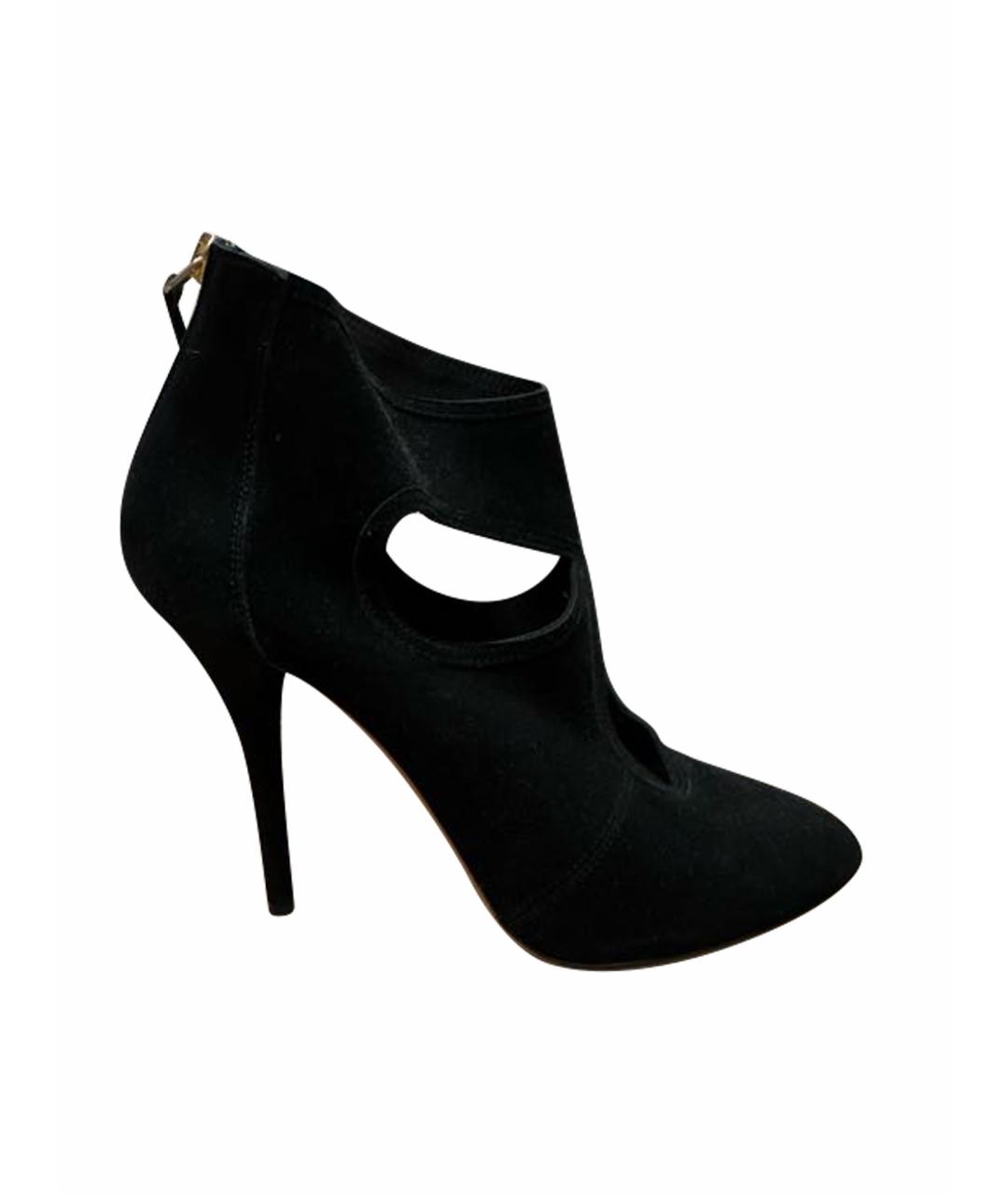 AQUAZZURA Черные замшевые ботильоны, фото 1