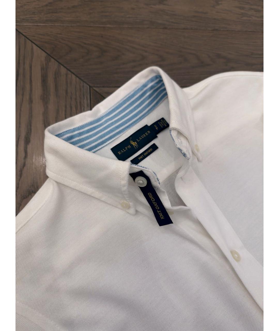 RALPH LAUREN Белая хлопковая рубашка, фото 3