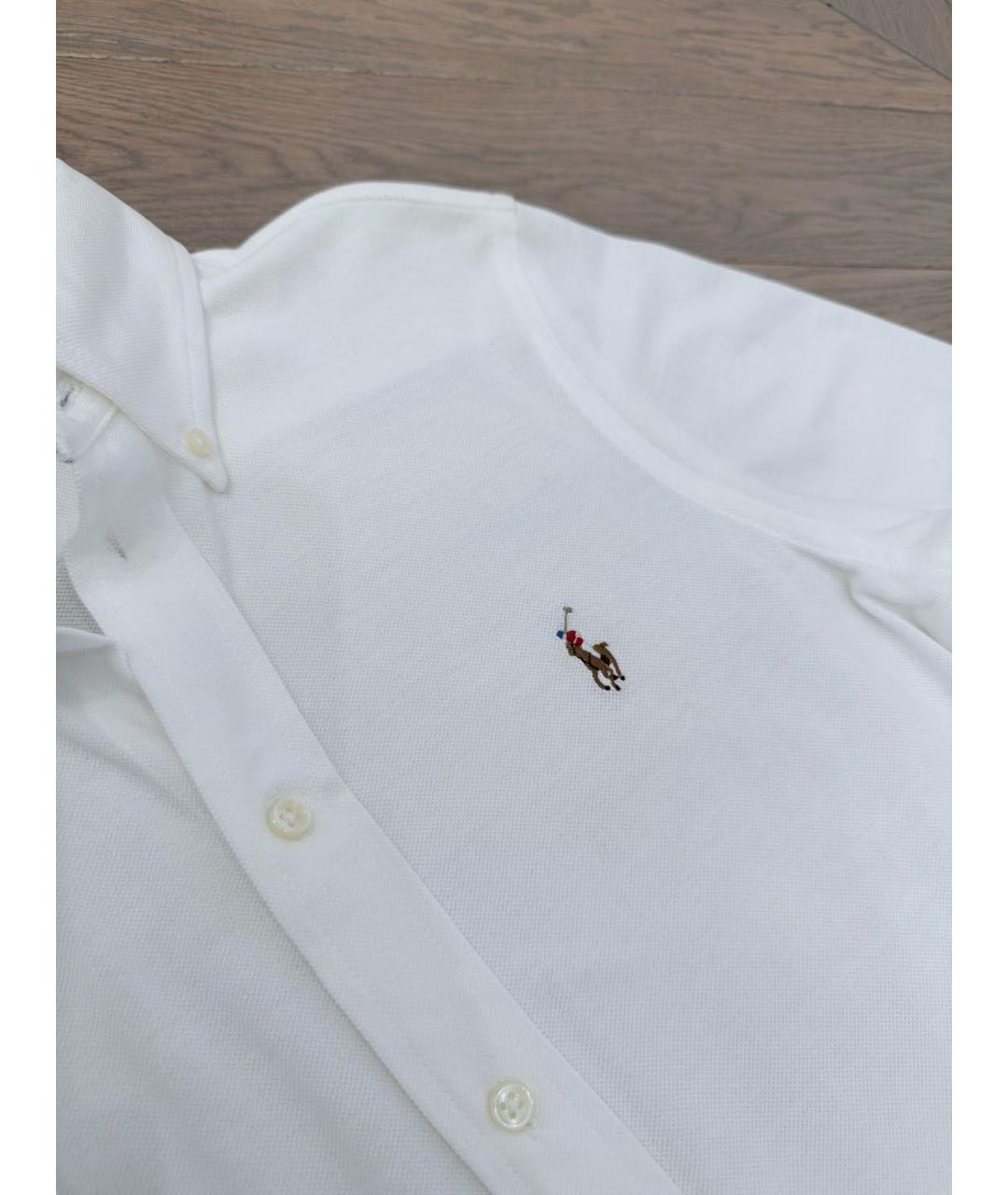 RALPH LAUREN Белая хлопковая рубашка, фото 5