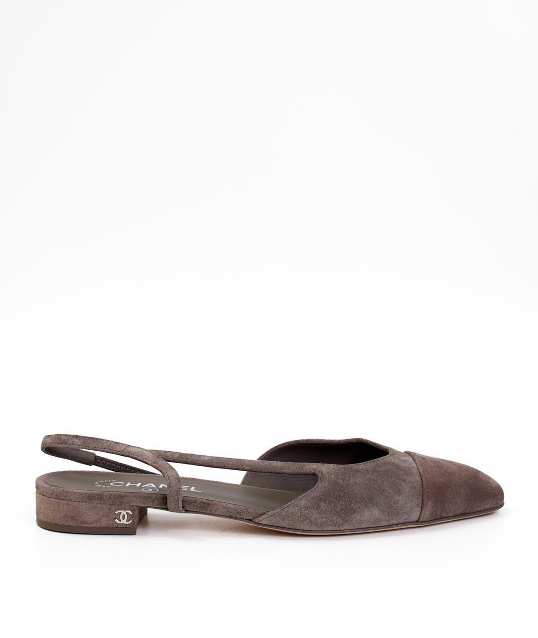 CHANEL Коричневые замшевые балетки, фото 6