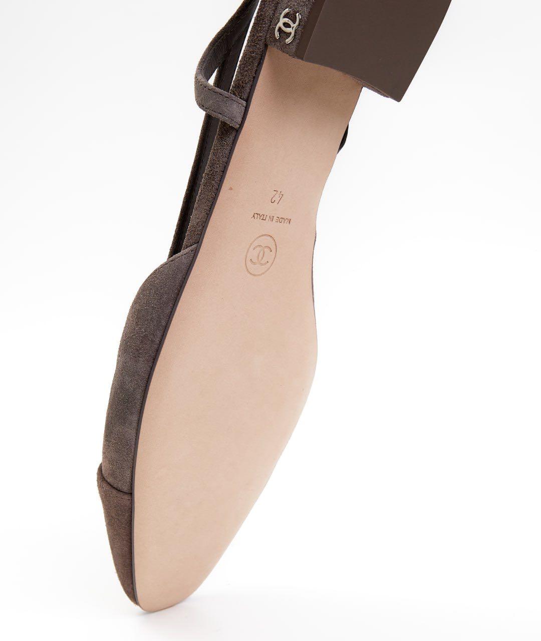 CHANEL Коричневые замшевые балетки, фото 4