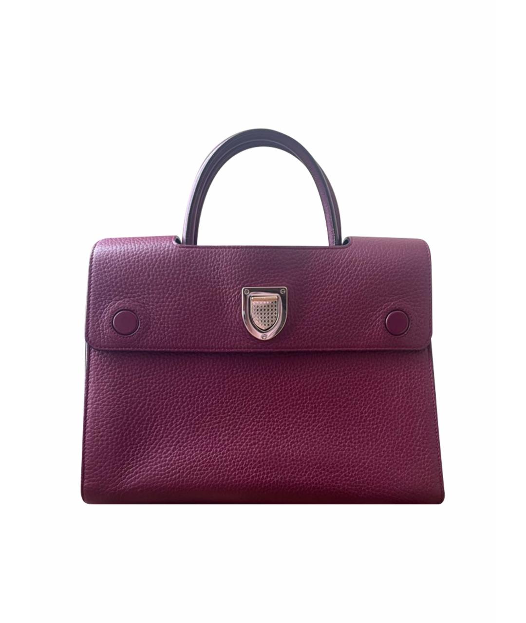 CHRISTIAN DIOR Бордовая кожаная сумка через плечо, фото 1