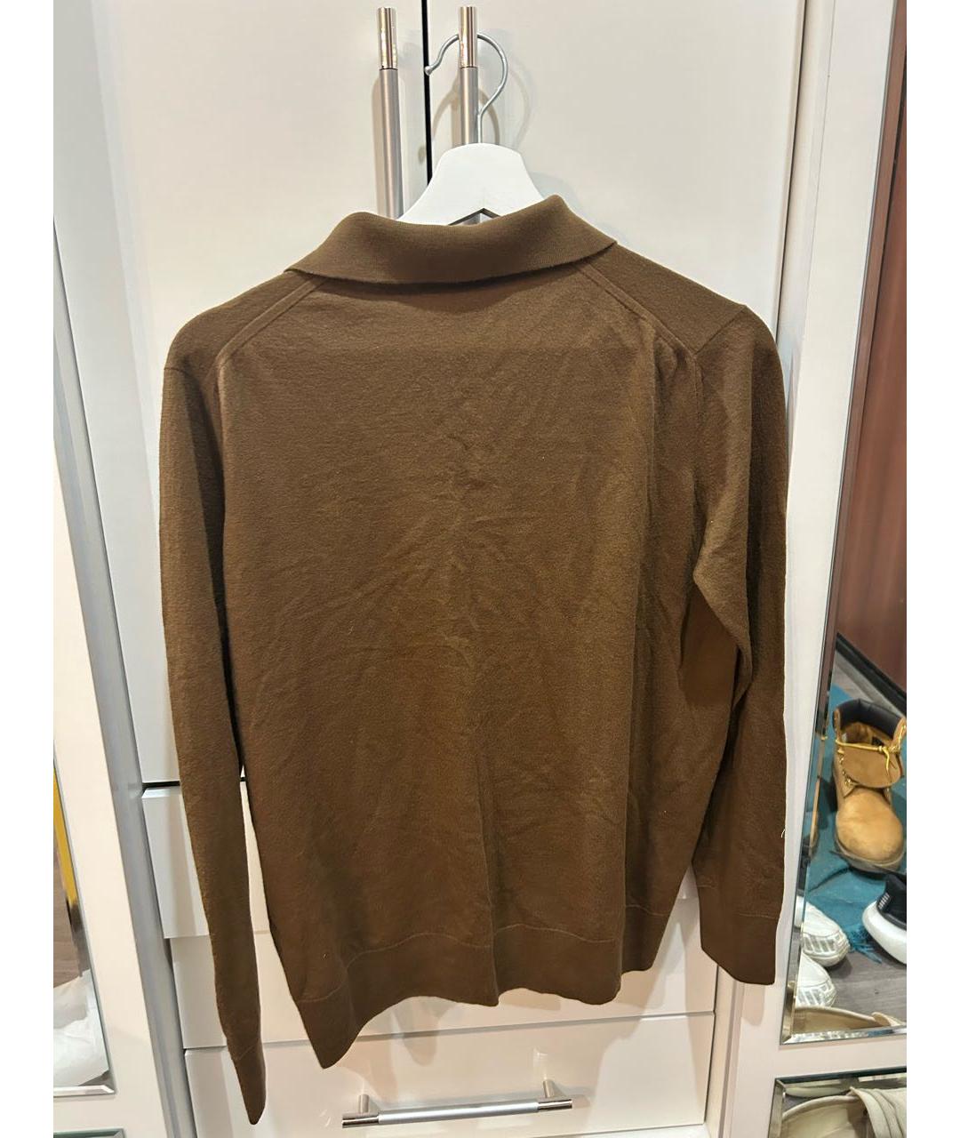LORO PIANA Коричневый шерстяной джемпер / свитер, фото 2