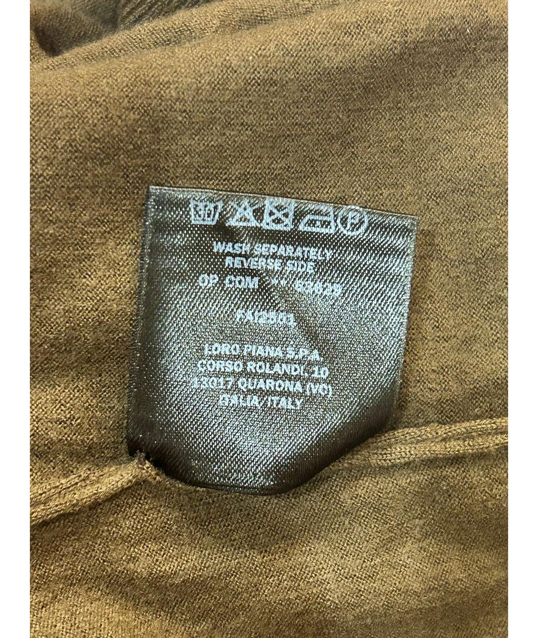 LORO PIANA Коричневый шерстяной джемпер / свитер, фото 5