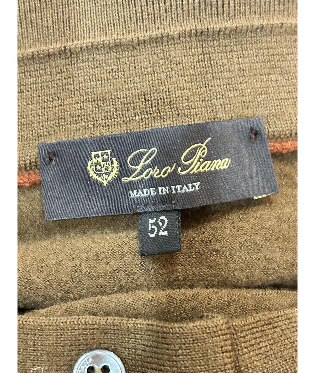 LORO PIANA Коричневый шерстяной джемпер / свитер, фото 3