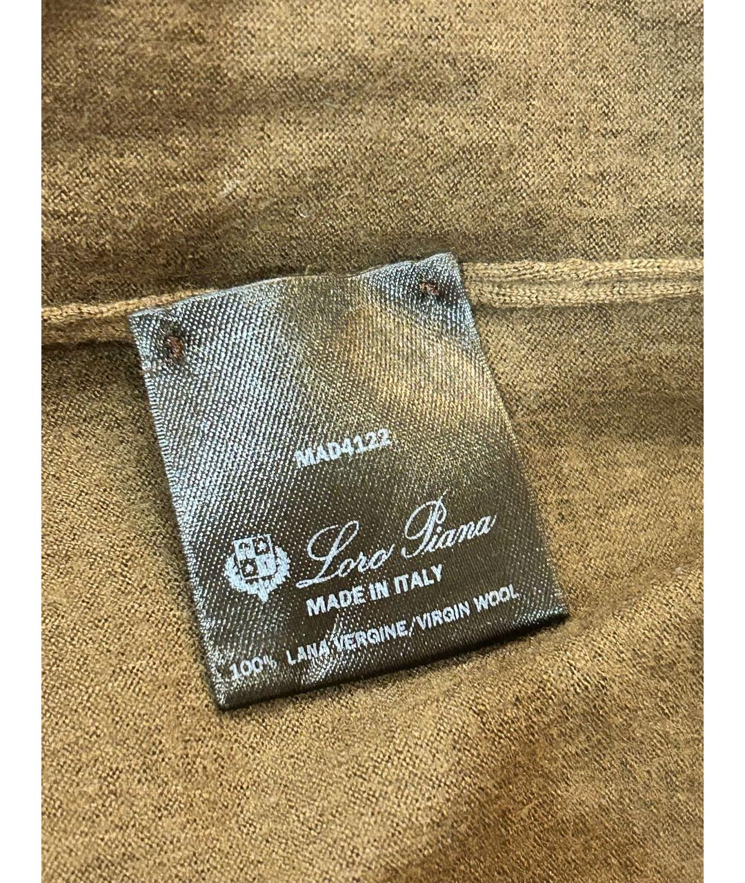 LORO PIANA Коричневый шерстяной джемпер / свитер, фото 4