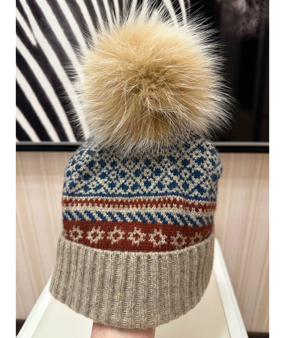 LORO PIANA Бежевая кашемировая шапка, фото 5