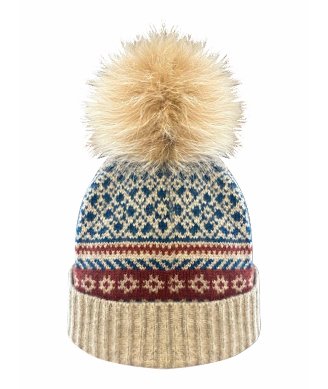 LORO PIANA Бежевая кашемировая шапка, фото 1