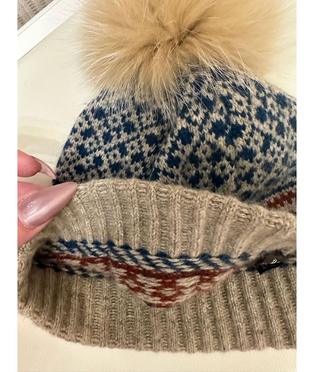 LORO PIANA Бежевая кашемировая шапка, фото 6