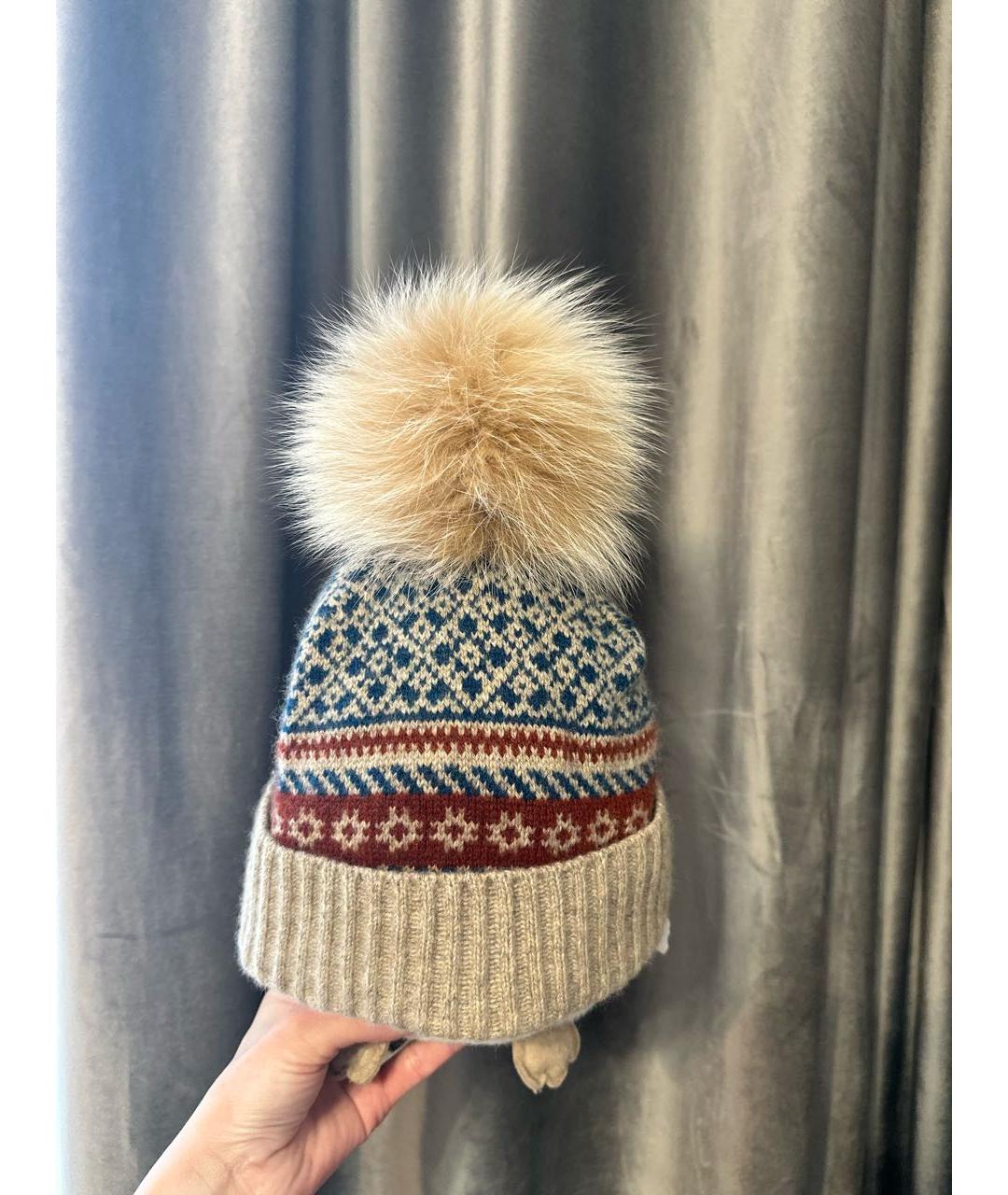 LORO PIANA Бежевая кашемировая шапка, фото 7