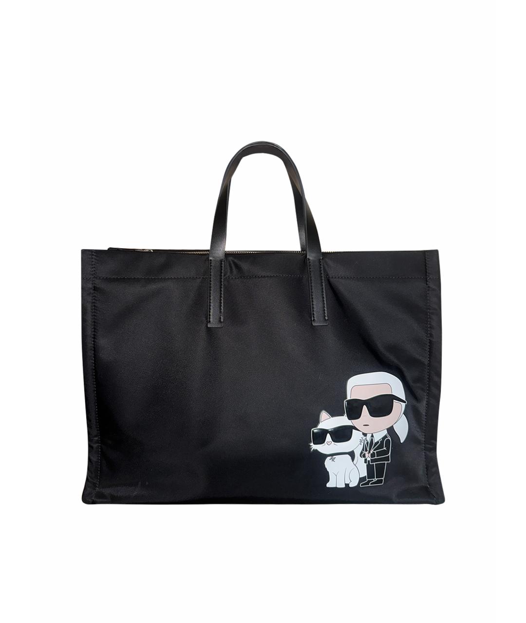 KARL LAGERFELD Черная сумка тоут, фото 1