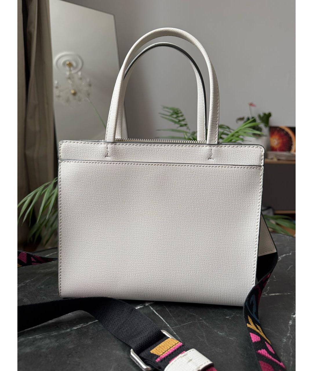 KARL LAGERFELD Белая сумка с короткими ручками из искусственной кожи, фото 3