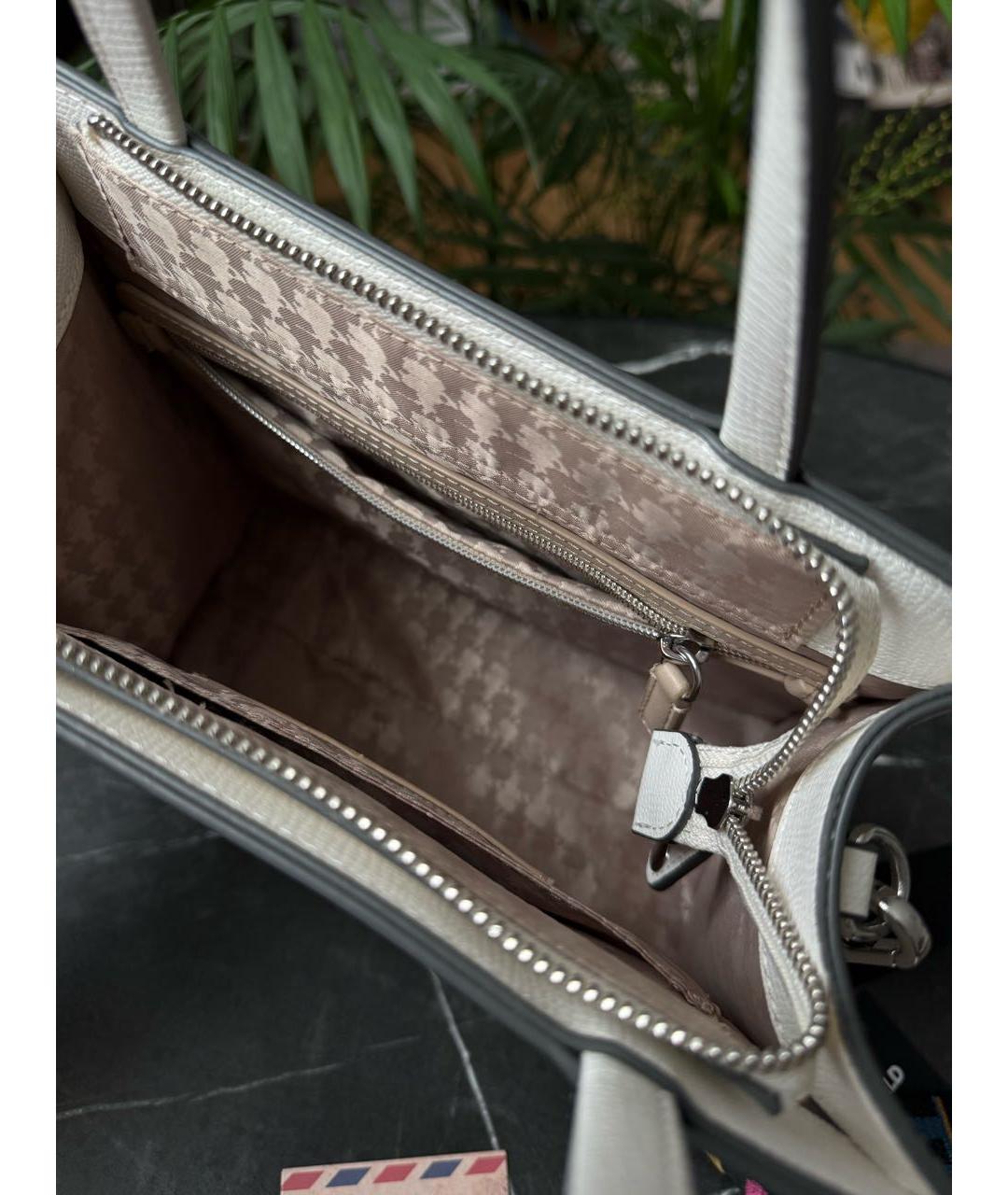 KARL LAGERFELD Белая сумка с короткими ручками из искусственной кожи, фото 4