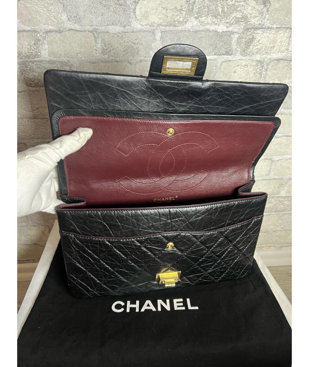 CHANEL Черная кожаная сумка через плечо, фото 7