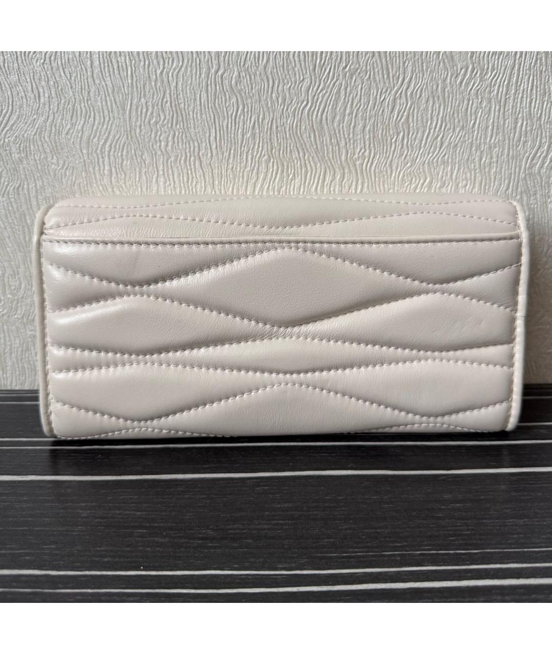 FURLA Бежевый кожаный кошелек, фото 3