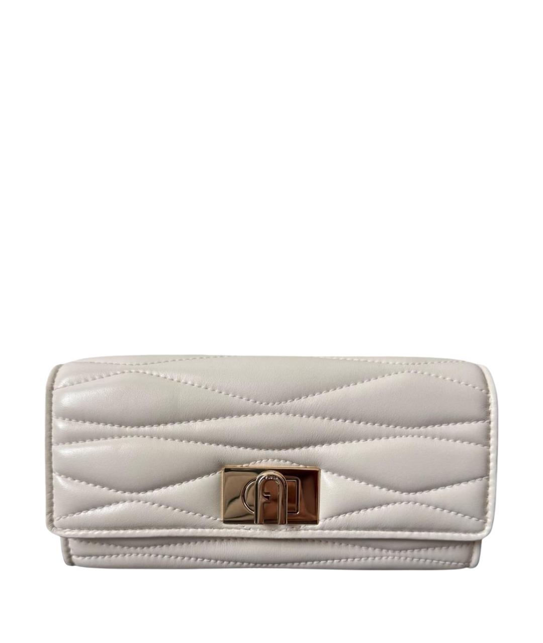 FURLA Бежевый кожаный кошелек, фото 1