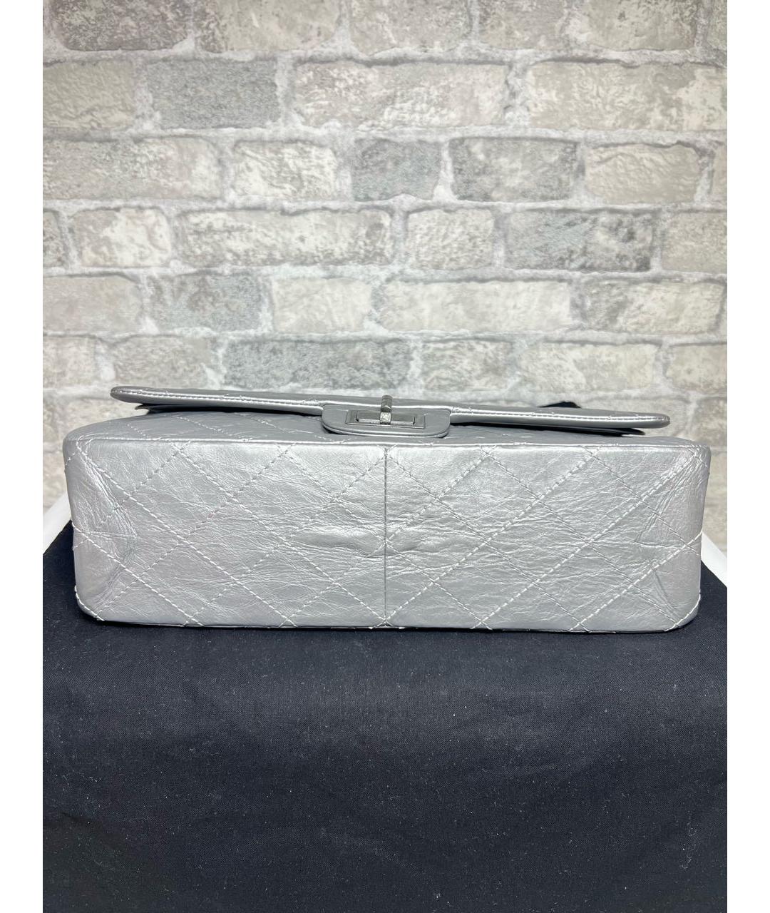 CHANEL Серая кожаная сумка через плечо, фото 6