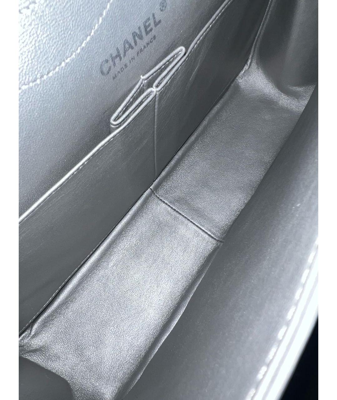 CHANEL Серая кожаная сумка через плечо, фото 8