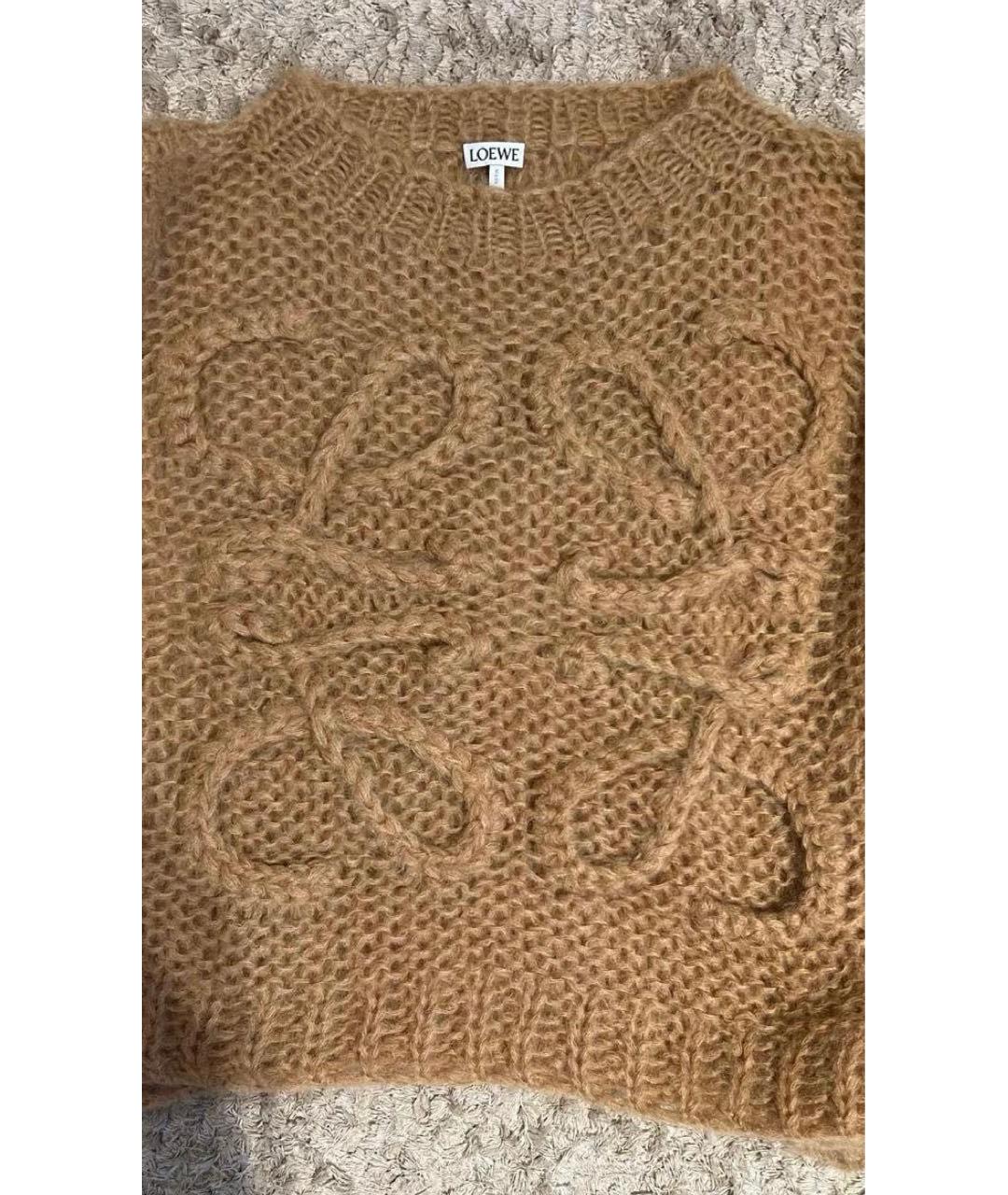 LOEWE Бежевый шерстяной джемпер / свитер, фото 3