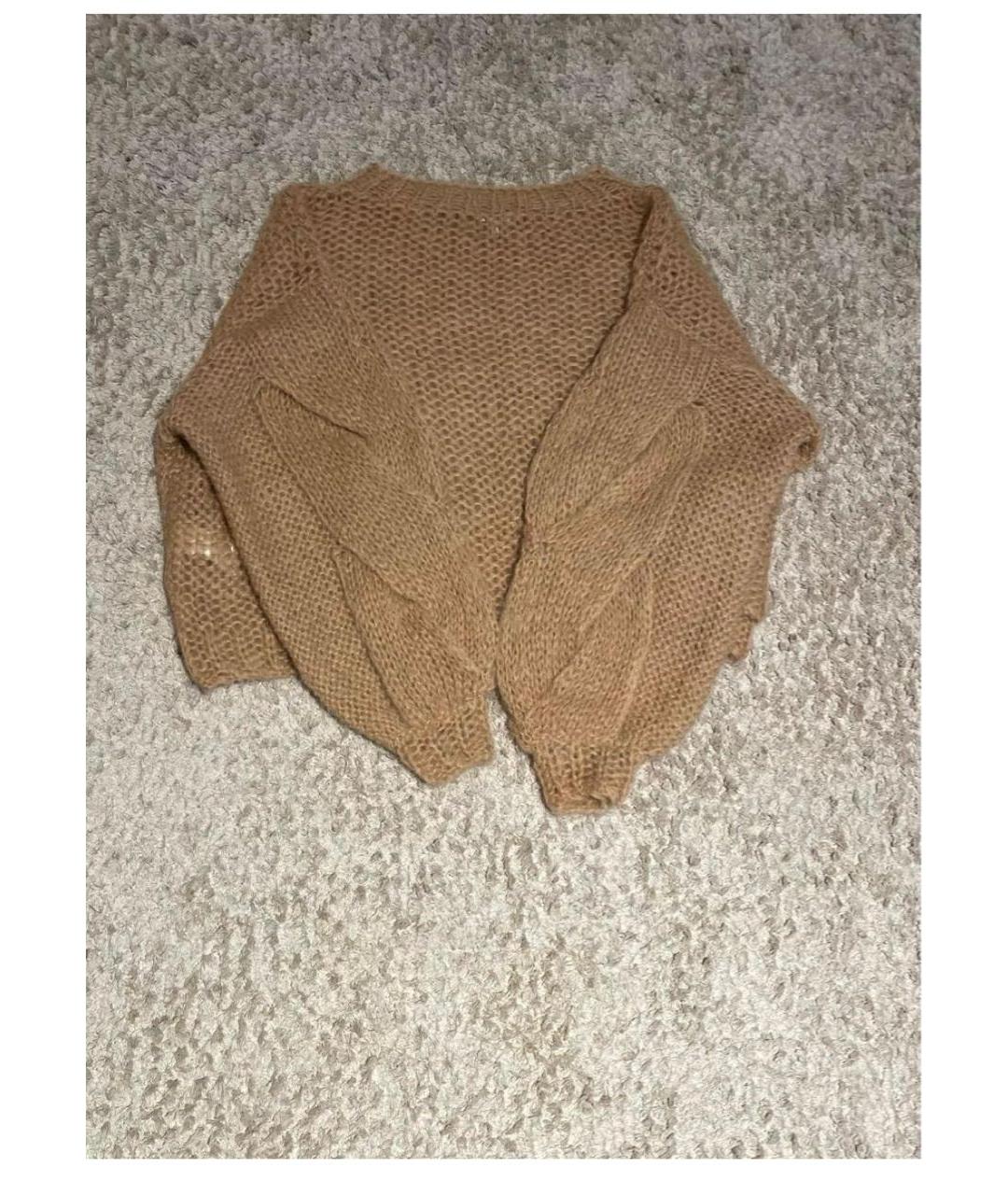 LOEWE Бежевый шерстяной джемпер / свитер, фото 2