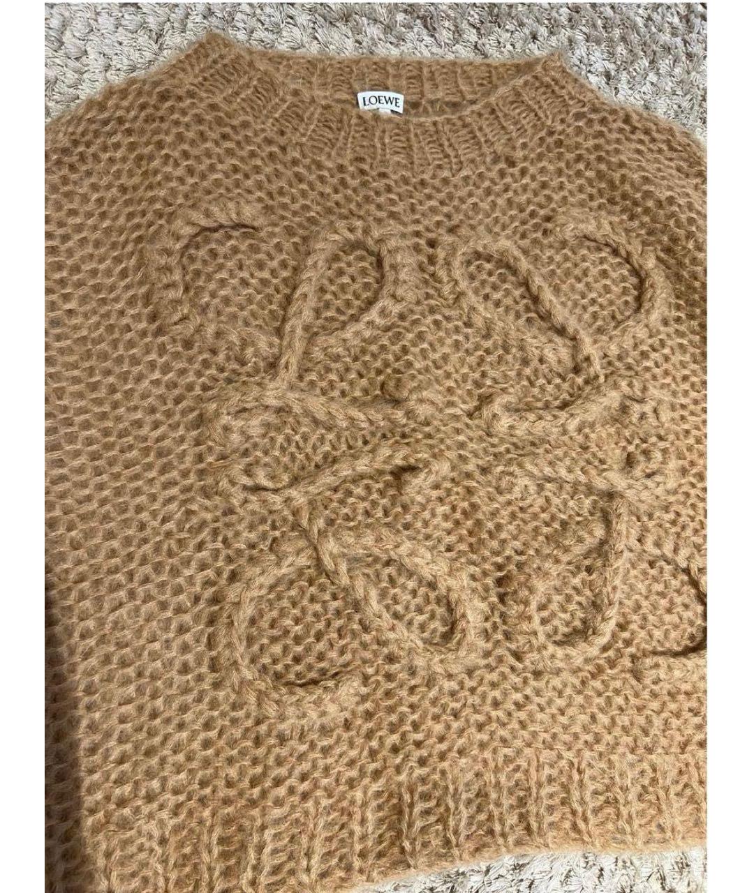 LOEWE Бежевый шерстяной джемпер / свитер, фото 6