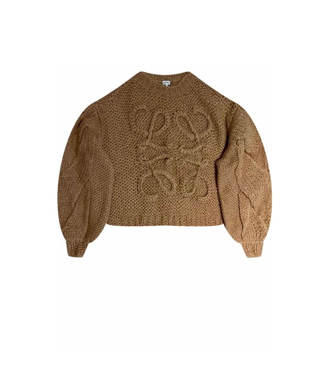 LOEWE Бежевый шерстяной джемпер / свитер, фото 8