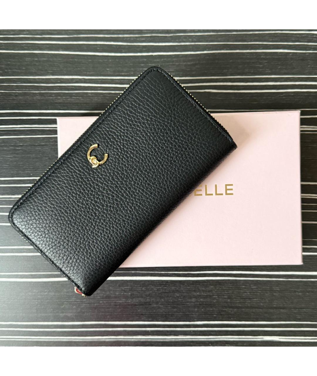 COCCINELLE Черный кожаный кошелек, фото 5