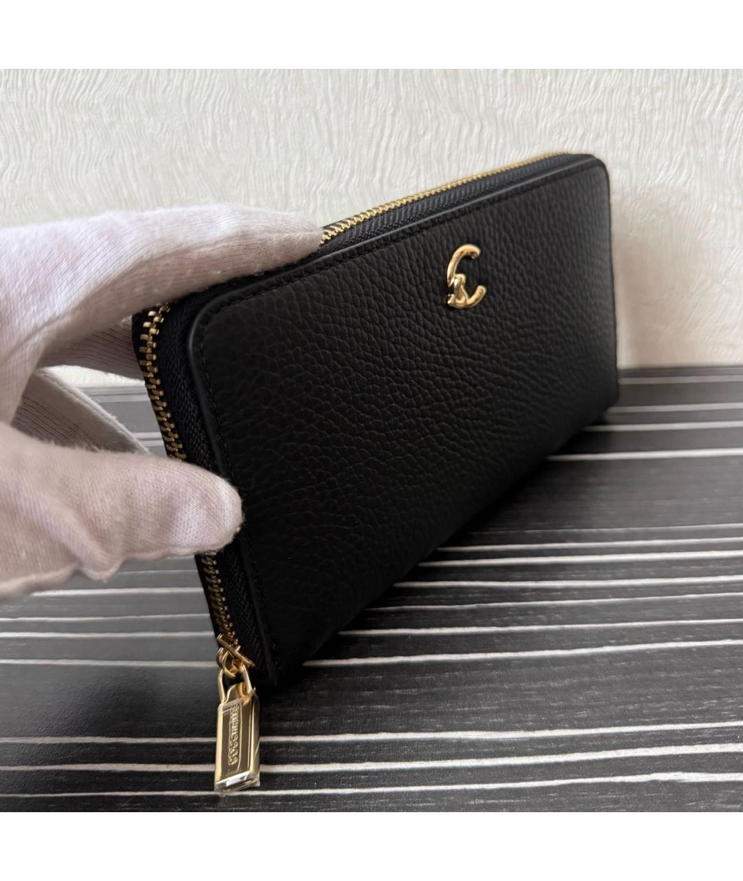 COCCINELLE Черный кожаный кошелек, фото 2