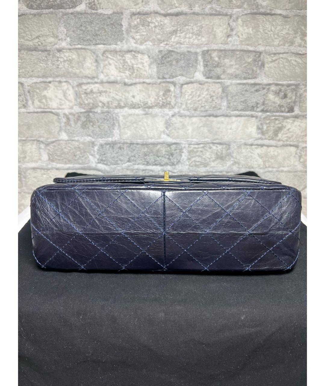 CHANEL Темно-синяя кожаная сумка через плечо, фото 6
