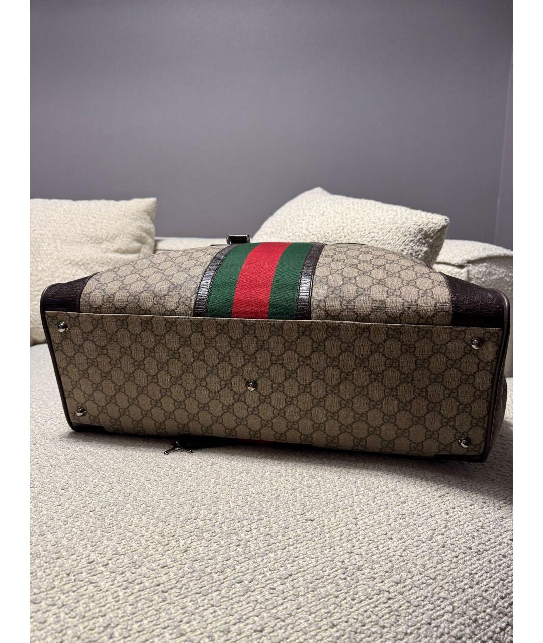 GUCCI Бежевая дорожная/спортивная сумка, фото 3