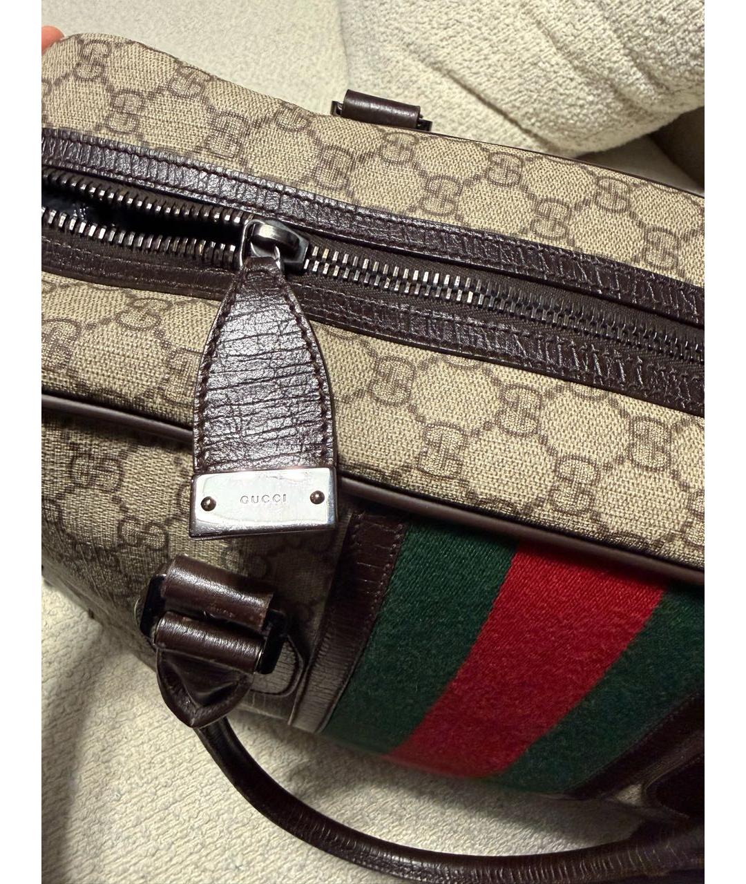 GUCCI Бежевая дорожная/спортивная сумка, фото 5