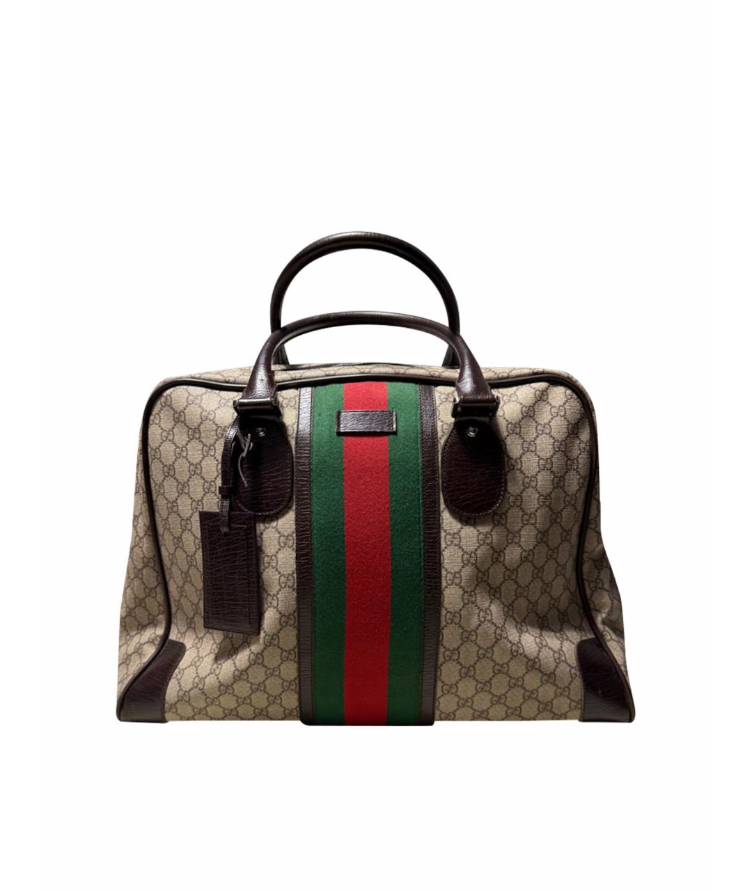 GUCCI Бежевая дорожная/спортивная сумка, фото 1