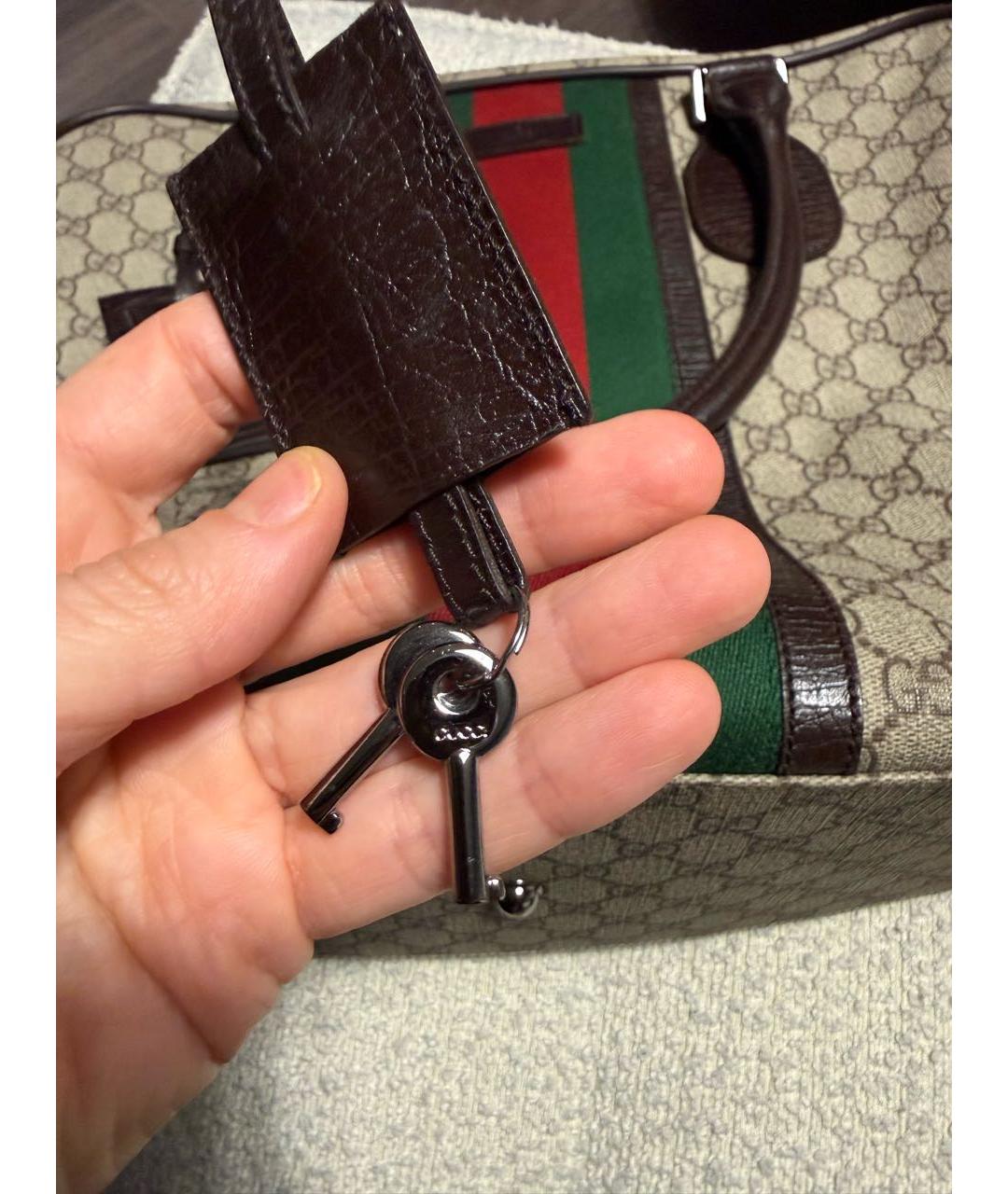 GUCCI Бежевая дорожная/спортивная сумка, фото 7