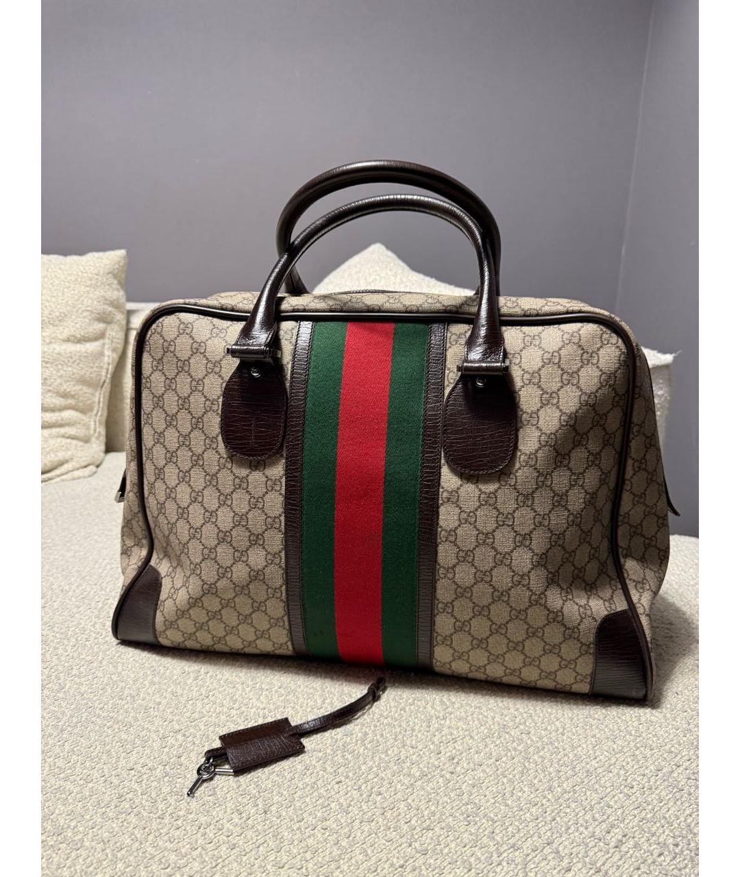 GUCCI Бежевая дорожная/спортивная сумка, фото 2