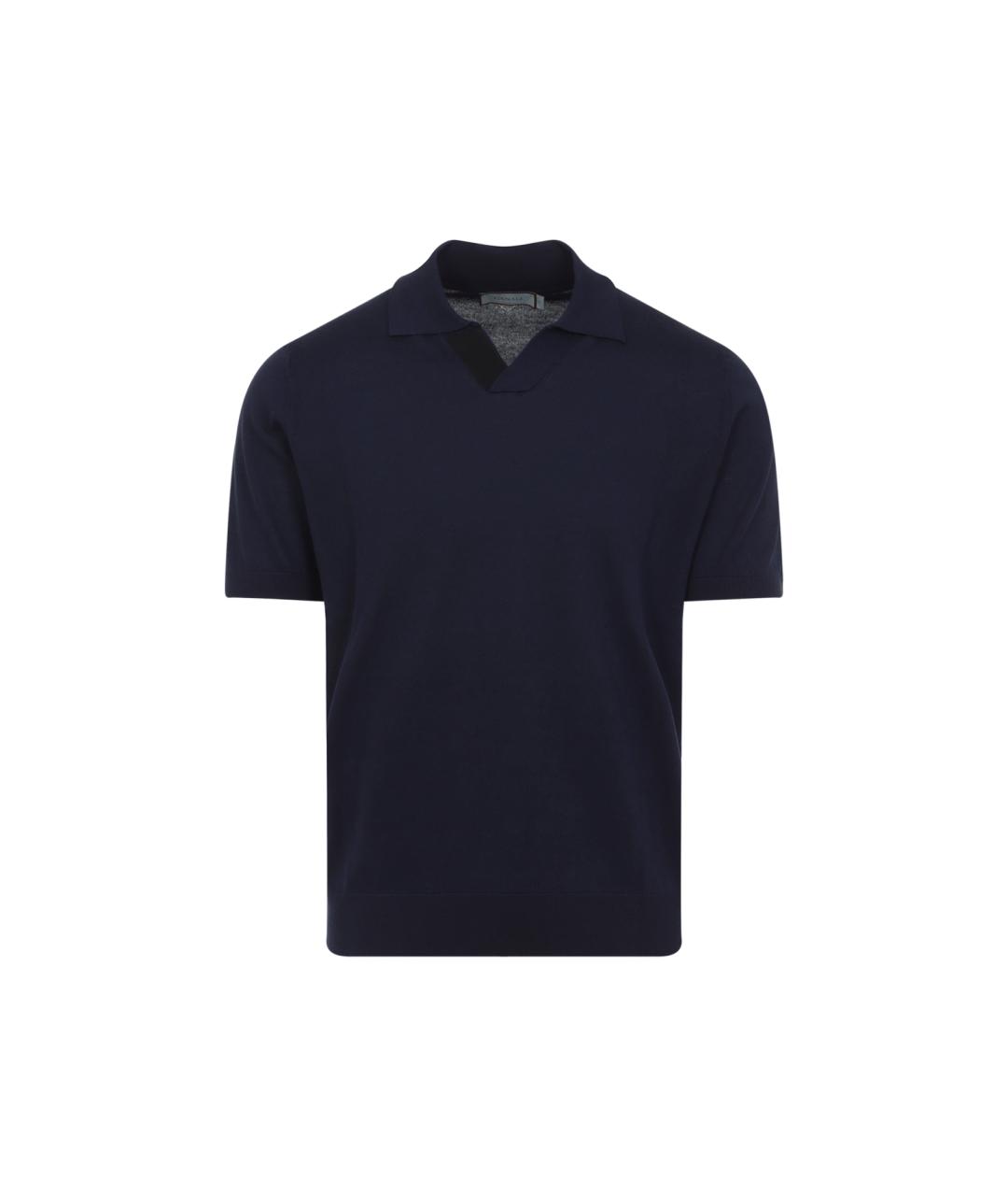 CANALI Темно-синий хлопковый джемпер / свитер, фото 1