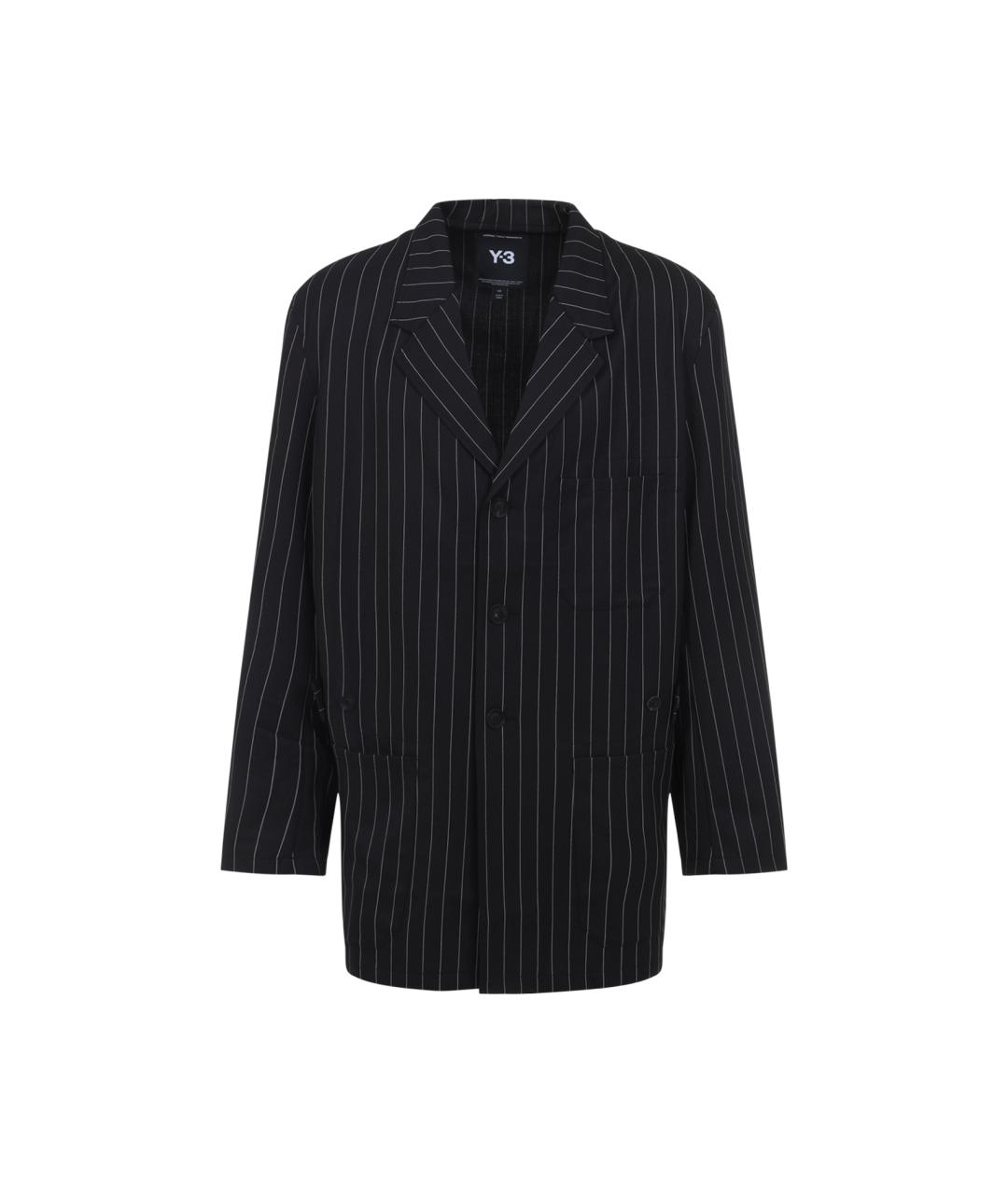 Y-3 Черный полиэстеровый пиджак, фото 1
