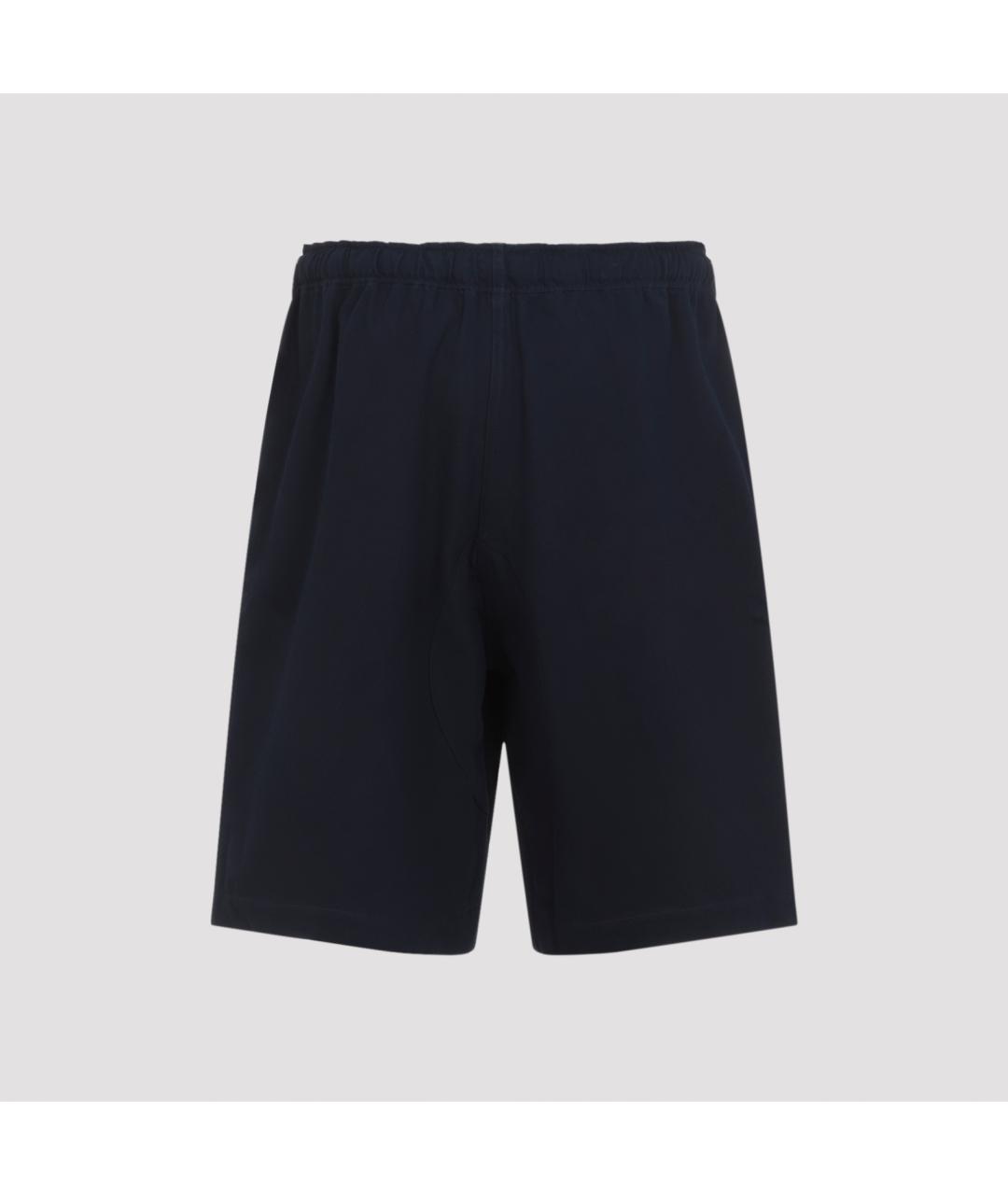 STUDIO NICHOLSON Темно-синие хлопковые шорты, фото 4