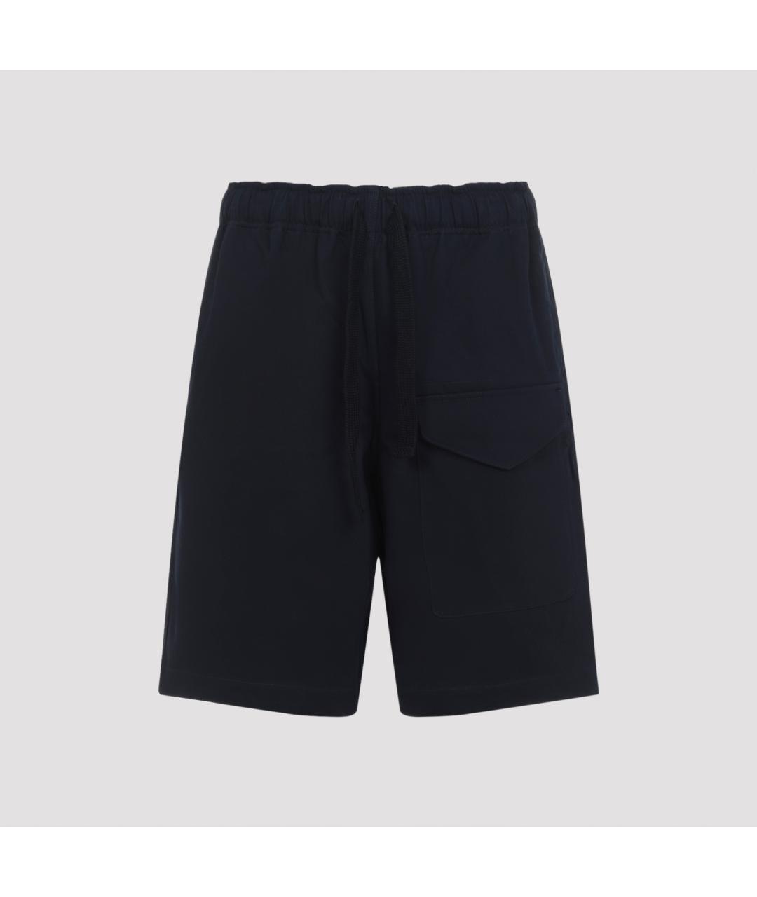 STUDIO NICHOLSON Темно-синие хлопковые шорты, фото 2