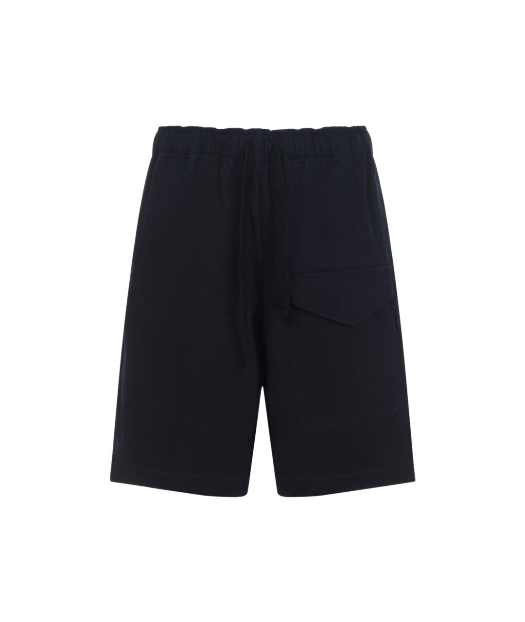 STUDIO NICHOLSON Темно-синие хлопковые шорты, фото 1