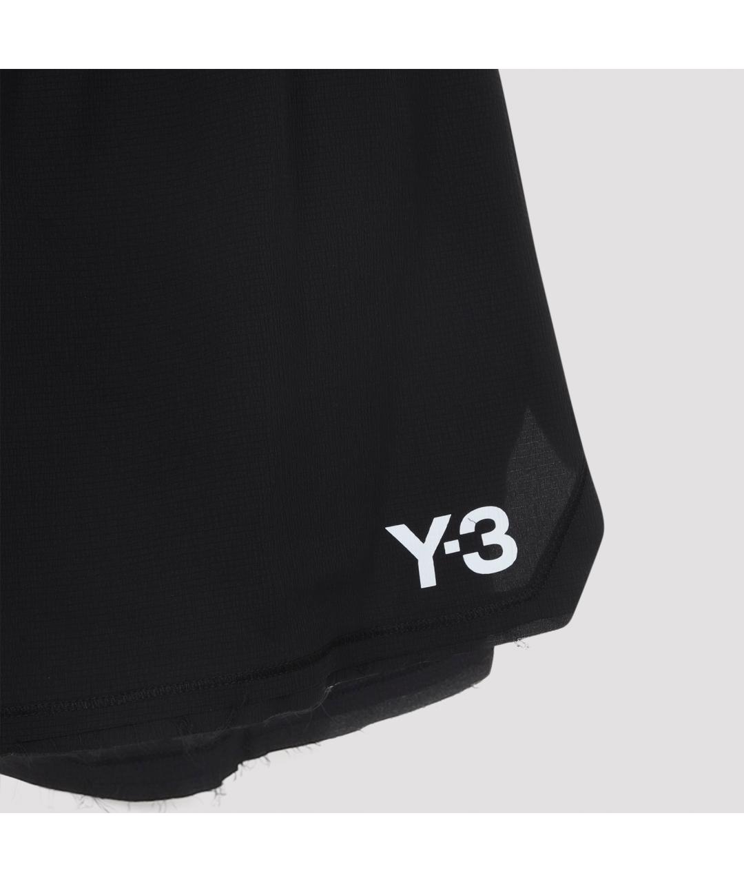 Y-3 Черные полиамидовые шорты, фото 5
