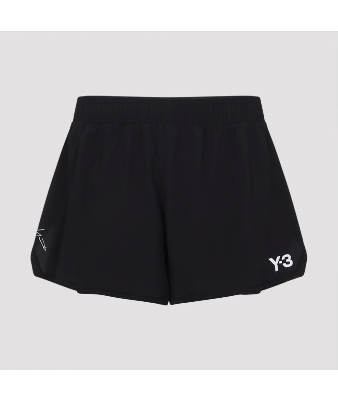 Y-3 Черные полиамидовые шорты, фото 3
