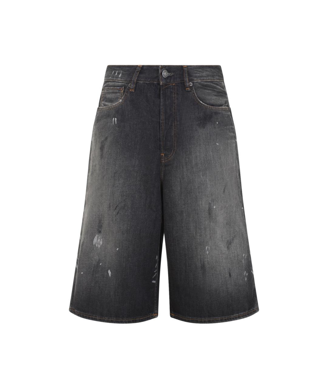 ACNE STUDIOS Черные хлопковые шорты, фото 1