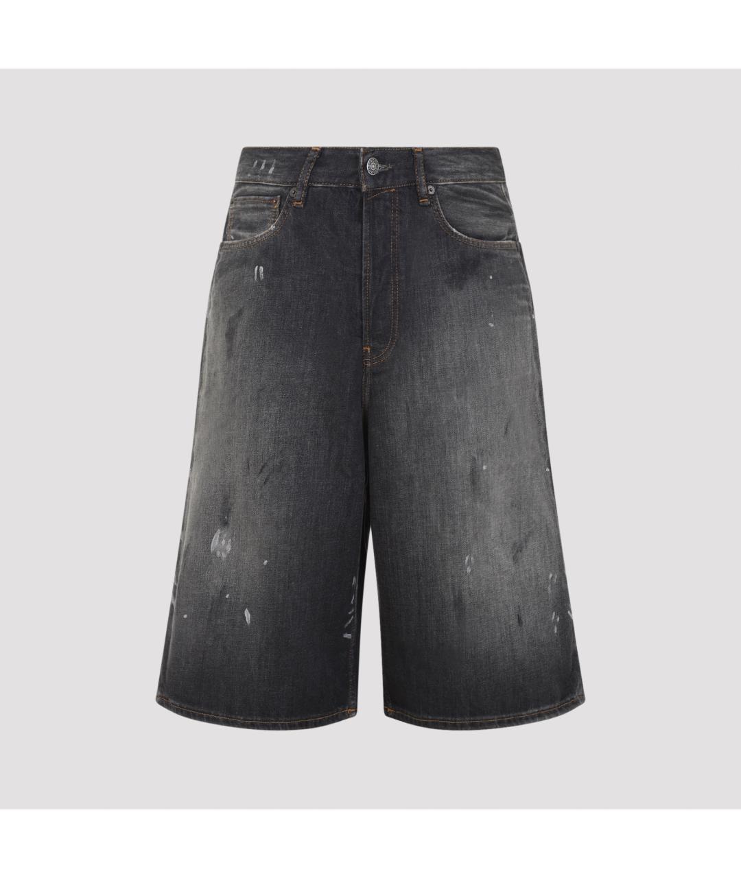 ACNE STUDIOS Черные хлопковые шорты, фото 2