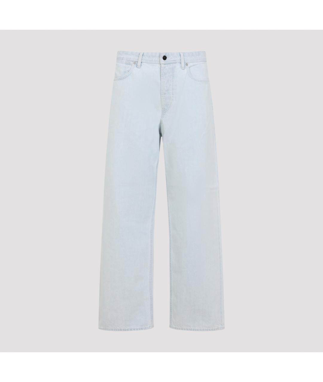 STONE ISLAND Голубые хлопковые прямые джинсы, фото 2