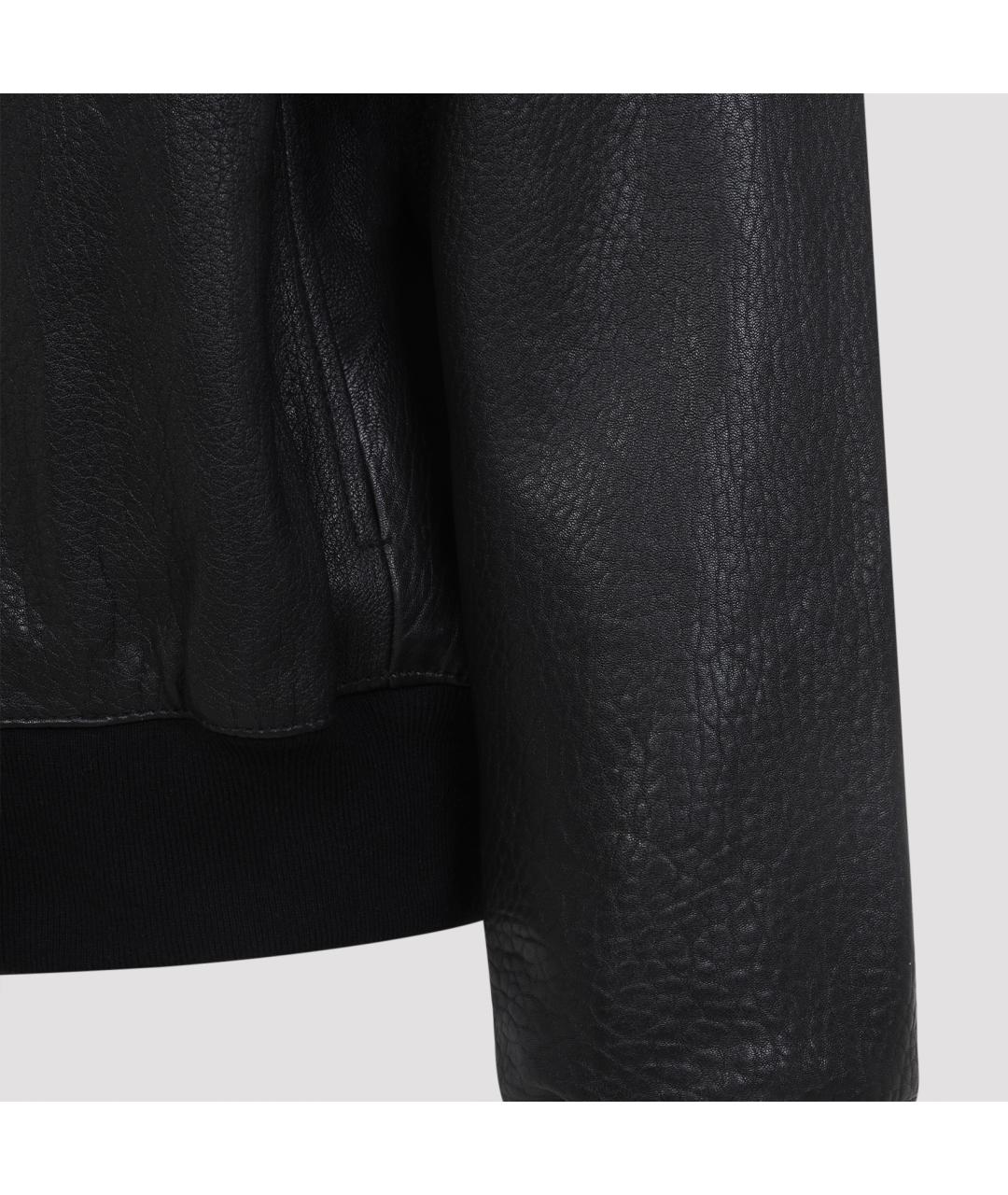 STUDIO NICHOLSON Черная кожаная куртка, фото 5