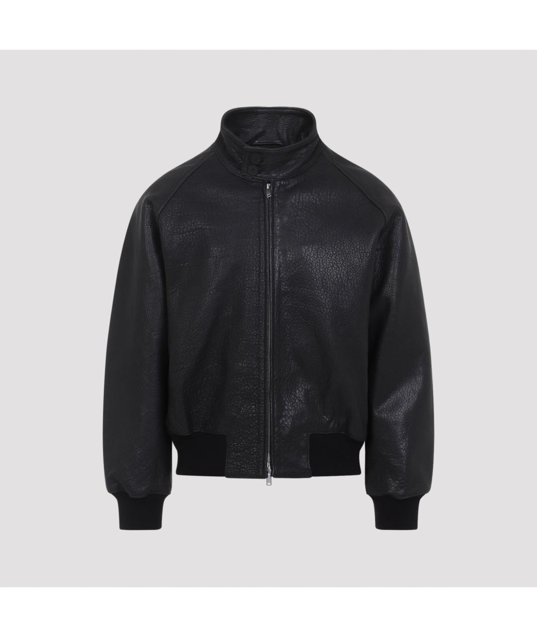 STUDIO NICHOLSON Черная кожаная куртка, фото 2