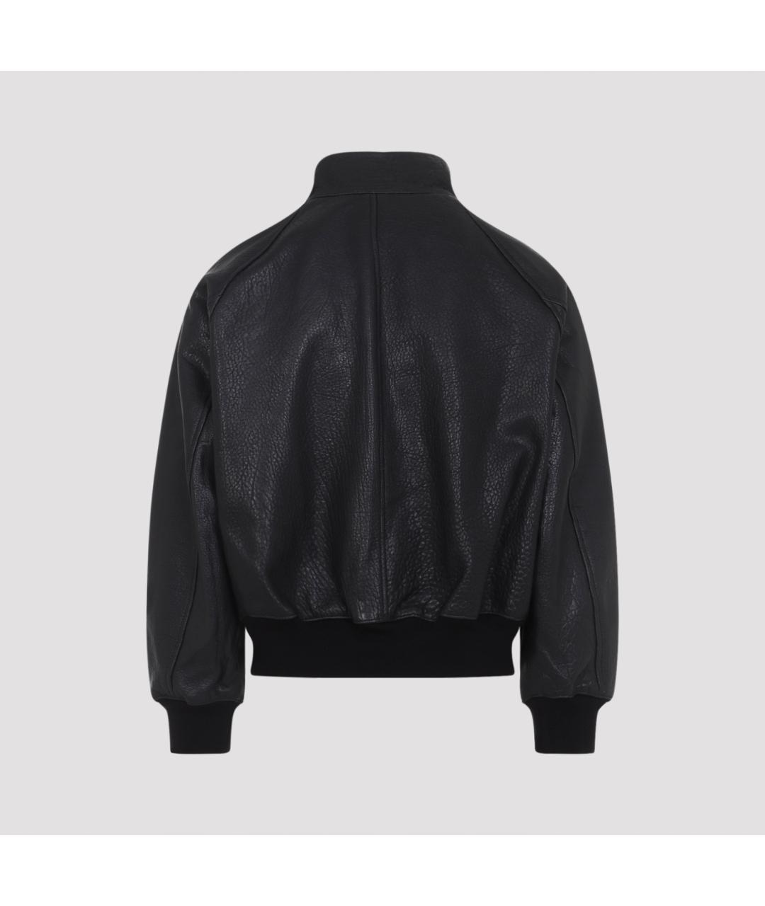 STUDIO NICHOLSON Черная кожаная куртка, фото 4