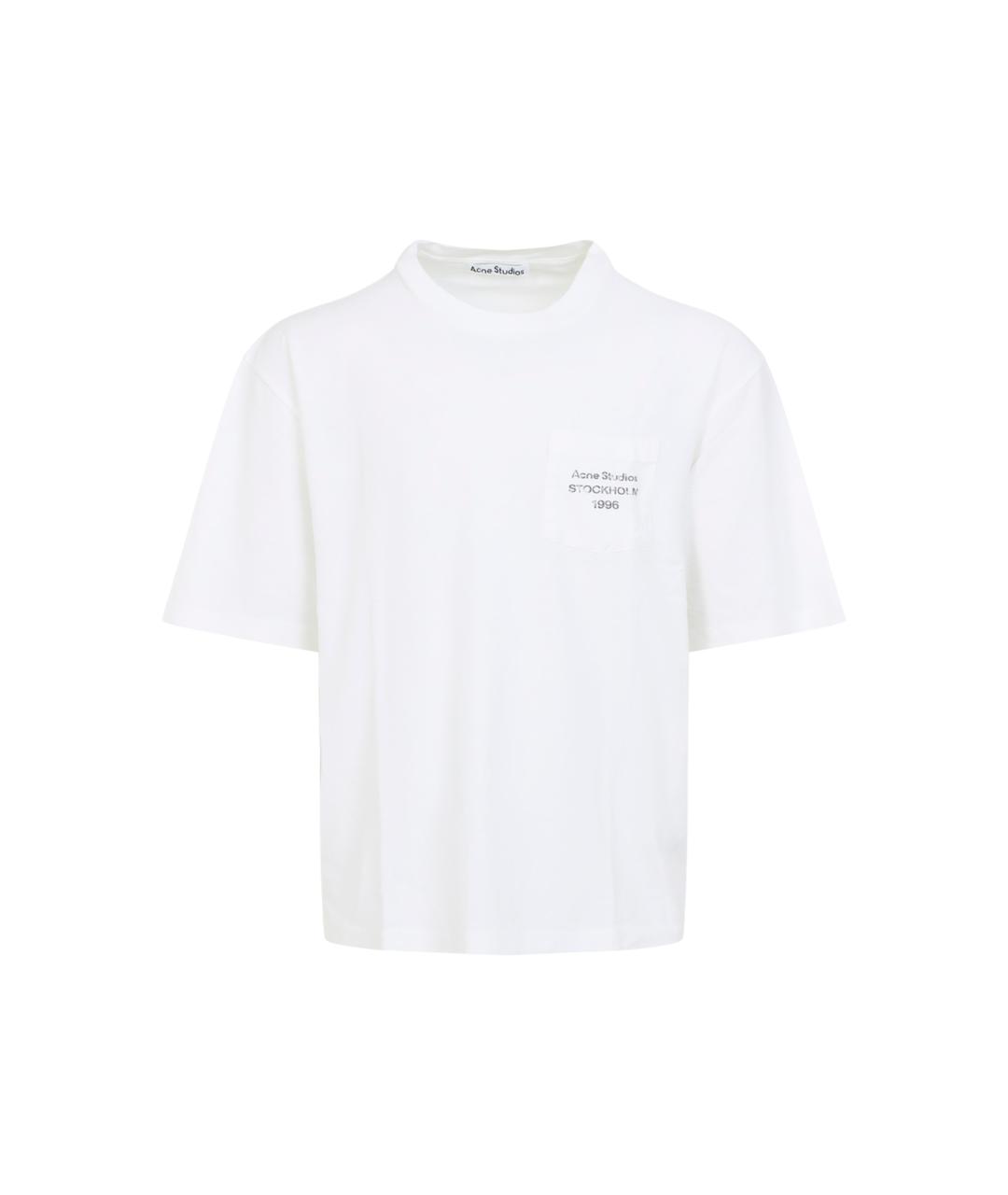 ACNE STUDIOS Белая хлопковая футболка, фото 1