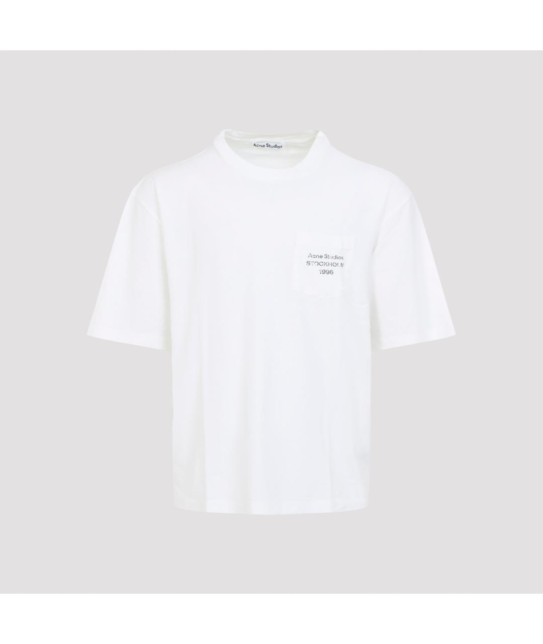 ACNE STUDIOS Белая хлопковая футболка, фото 2