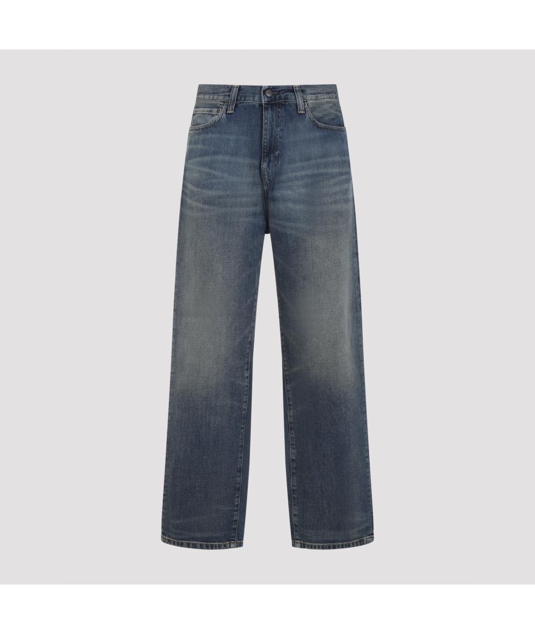 CARHARTT WIP Синие хлопковые прямые джинсы, фото 2